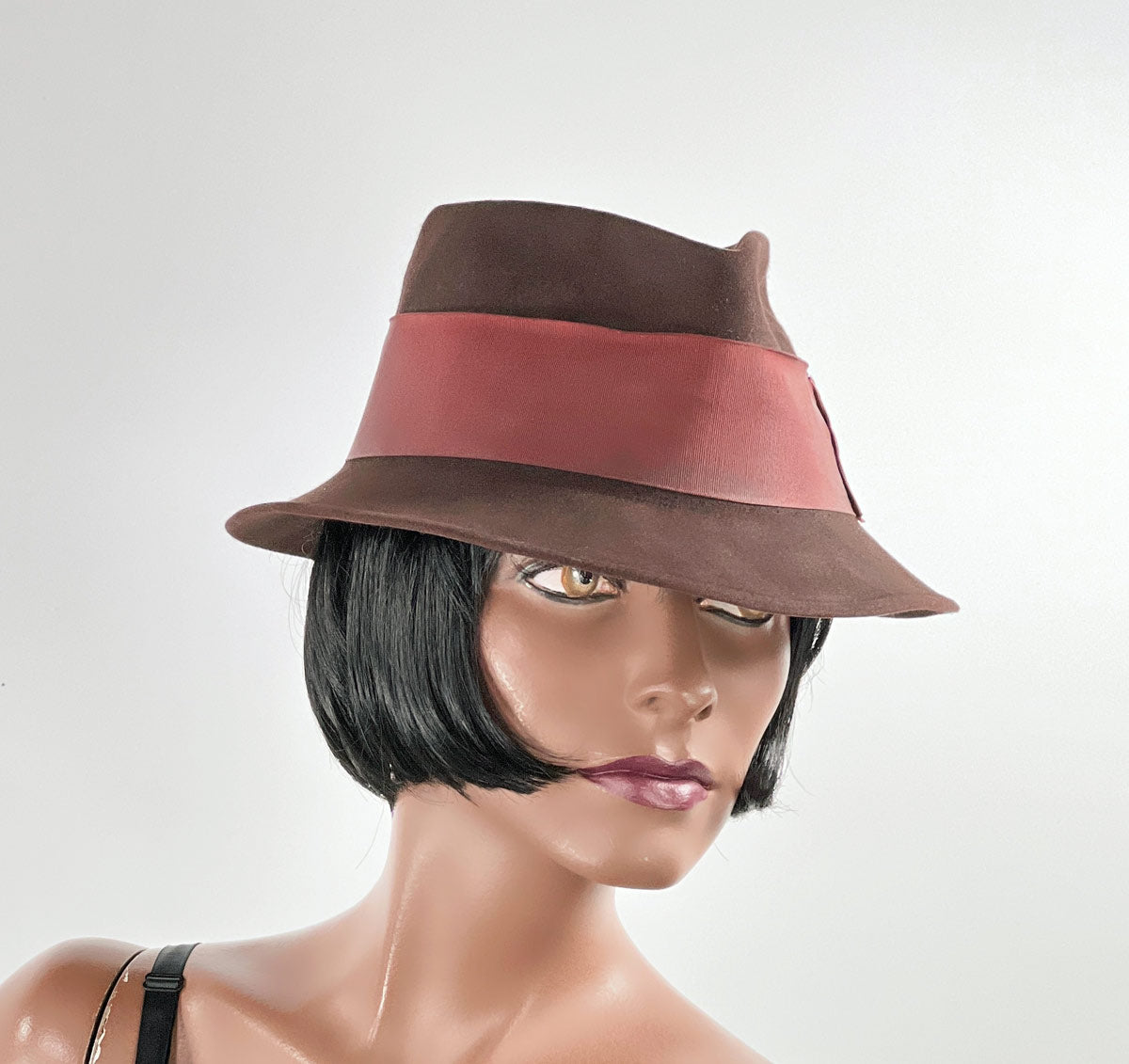 30s Vintage Brown Felt Fedora Hat Trilby Large VFG – Mags Rags