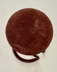 20s 30s Hat Display Stand Vintage Maroon Velvet Flex Spring and Pull Cord VFG, Pair of Two