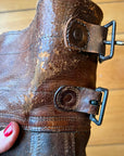 M43 Men's Vintage Army Boots Double Buckle WW2 40s 9D