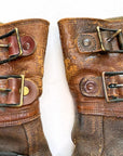 M43 Men's Vintage Army Boots Double Buckle WW2 40s 9D