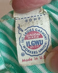 70s Maxi Dress & Jacket Mint Green Stripe Vintage Joan Sparks for Alamor VFG Small