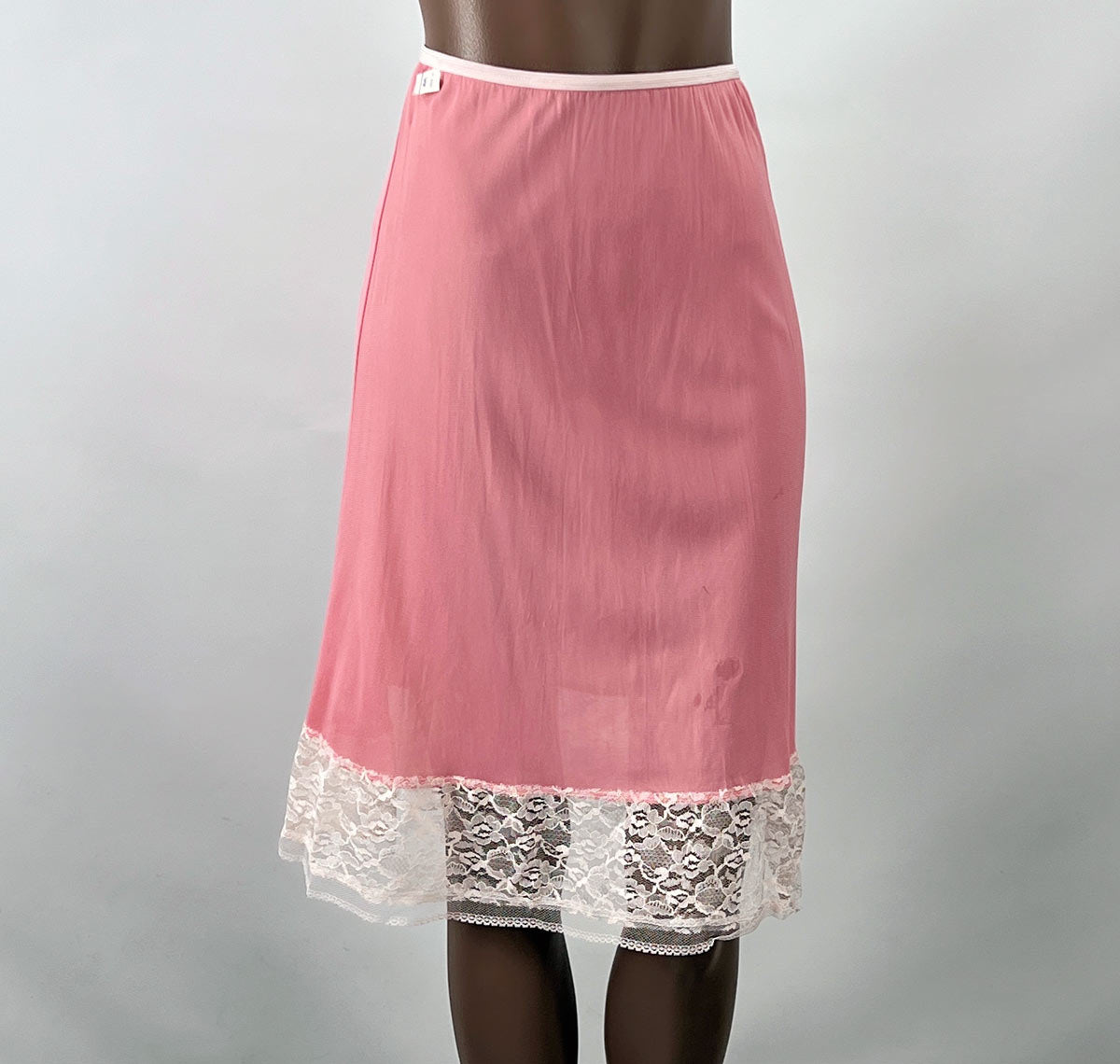 rose pink nylon NOS half slip