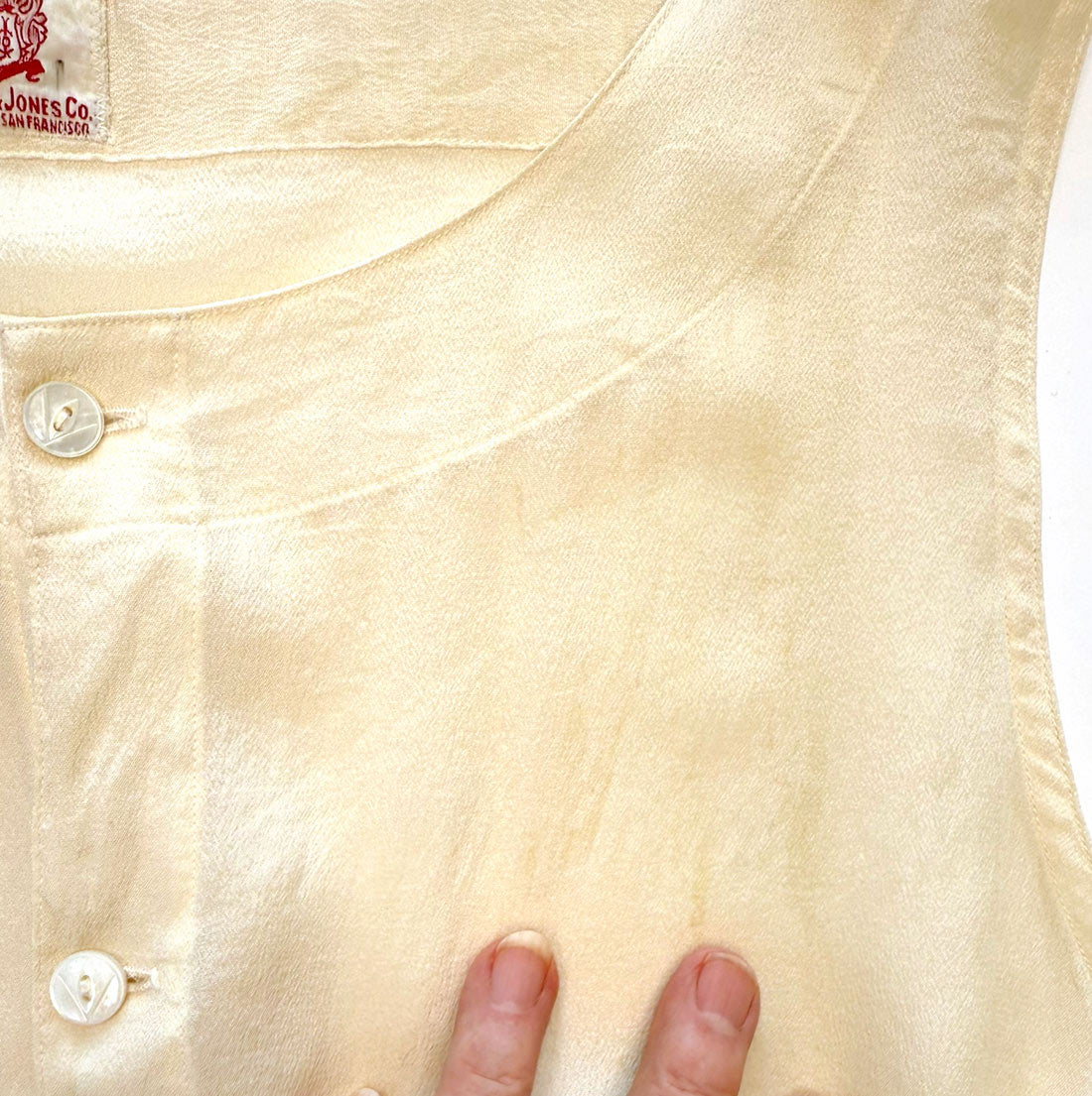 20s Vintage Silk Union Suit Summer Onesie Antique Edwardian As Is Bullock & Jones VFG