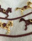 50s Cashmere Cardigan Sweater Beaded Ponies Small to Medium Ballantyne of Peebles Scotland VFG