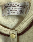50s Cashmere Cardigan Sweater Beaded Ponies Small to Medium Ballantyne of Peebles Scotland VFG