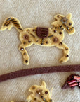 50s Cashmere Cardigan Sweater Beaded Ponies Small to Medium Ballantyne of Peebles Scotland VFG