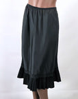 Vintage 50s Black Nylon Half Slip Crystal Pleated Hem Small to Medium Barbizon VFG