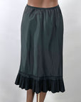 Vintage 50s Black Nylon Half Slip Crystal Pleated Hem Small to Medium Barbizon VFG