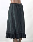 Vintage 50s Black Nylon Half Slip Crystal Pleated Hem Small to Medium Barbizon VFG