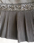 Vintage 50s Black Nylon Half Slip Crystal Pleated Hem Small to Medium Barbizon VFG