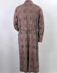 40s Beacon Blanket Robe Glen Plaid Vintage Houndstooth Plaid Red White & Blue VFG
