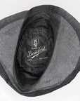 Vintage 20s Hat Deep Cloche Brim Black Straw M/L Beresford VFG
