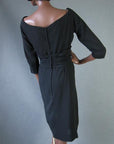 50s Bombshell Cocktail Dress Draped Vintage Revenge Dress Ceil Chapman Inspired Medium VFG