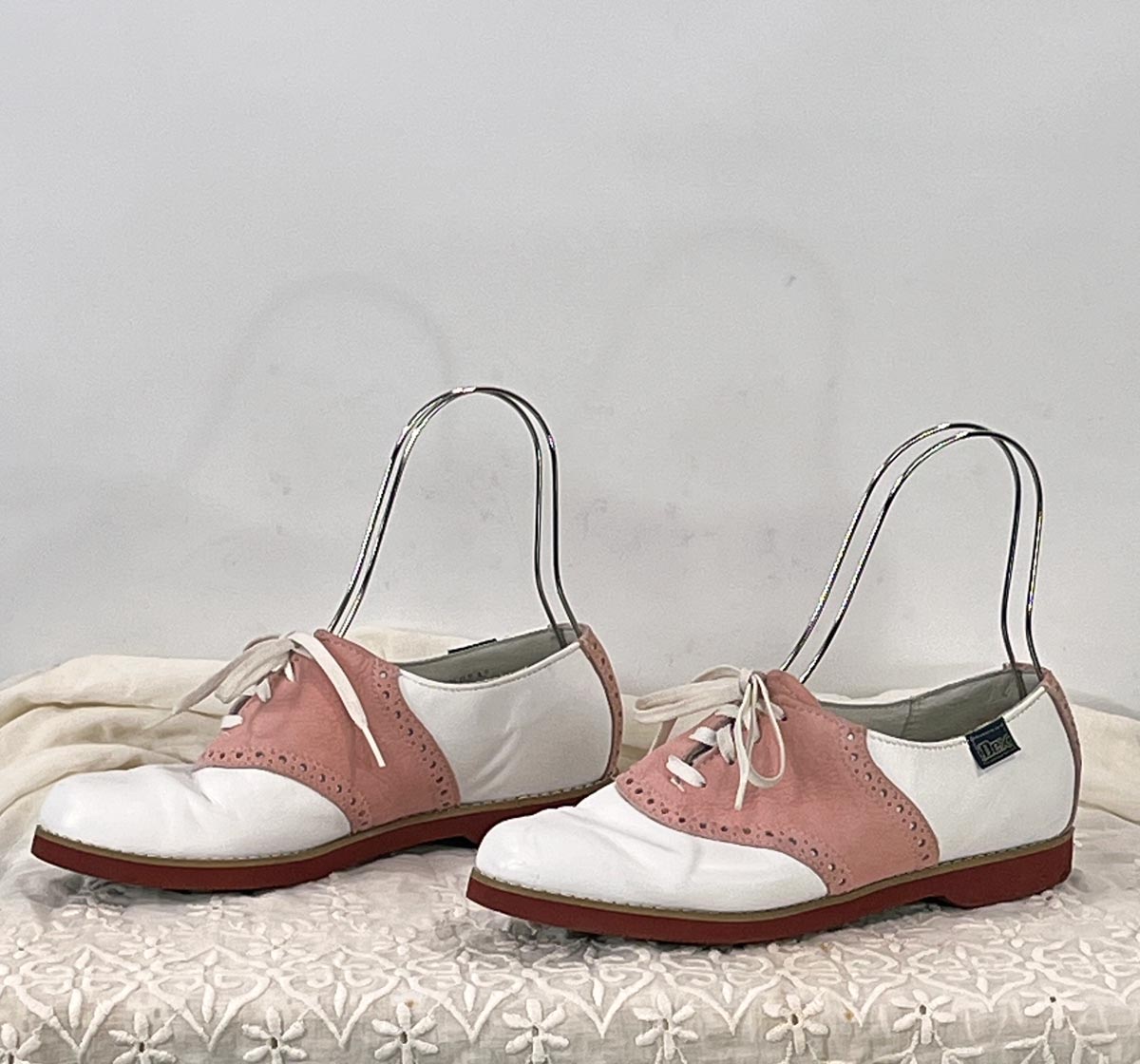 Pink & White Saddle Shoes 90s Vintage Dexter 50s Style VFG