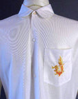 60s Men's Shirt Vintage Mesh Embroidered Dragon Saigon Vietnam Small to Medium VFG