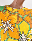 60s Op Art Print Top Women's Vintage Ban-Lon Knit Bold Vibrant Donovan Galvani VFG