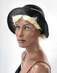 30s Vintage Brimmed Hat 20s Cloche Fine Straw 22 Jaunty Golden Glow VFG