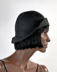 30s Vintage Brimmed Hat 20s Cloche Fine Straw 22 Jaunty Golden Glow VFG