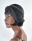 30s Vintage Brimmed Hat 20s Cloche Fine Straw 22 Jaunty Golden Glow VFG