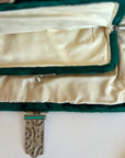 30s Velvet Handbag 20s Purse Art Deco Marcasite Clasp As Is VFG