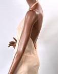 30s Bias Cut Halter Neck Slip Dress As-Is Small Peach VFG