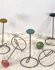 20s 30s Hat Display Stand Art Moderne Green & Chrome Shelf Edge VFG