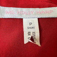 80s 90s Red Dress Shift Tunic Layered Vintage Ms. Holly Harp VFG