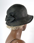 Vintage 20s 30s Cloche Hat Deadstock Brimmed Fine Straw Huntoon VFG