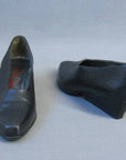 Vintage 80s Charles Jourdan Heels Wedge Sculptural Shoes Stingray Leather 7.5 VFG
