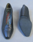 Vintage 80s Charles Jourdan Heels Wedge Sculptural Shoes Stingray Leather 7.5 VFG