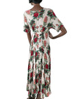 80s 90s Vintage Floral Print Dress Women's Romantic Grunge Large VFG Karen Kane