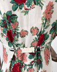 80s 90s Vintage Floral Print Dress Women's Romantic Grunge Large VFG Karen Kane
