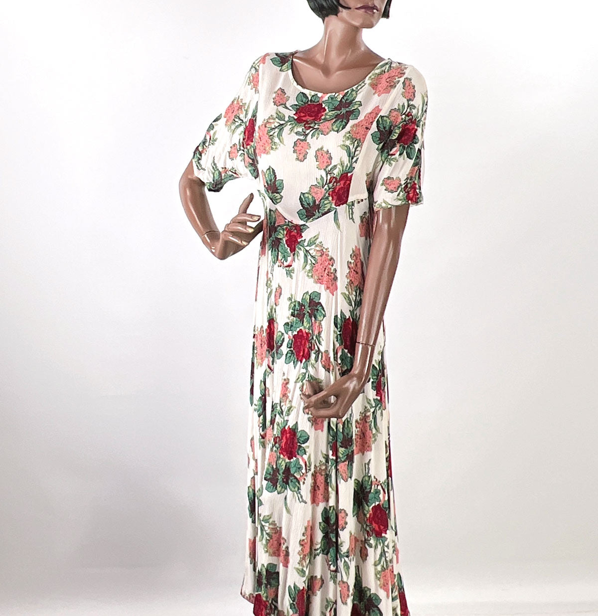 80s 90s Vintage Floral Print Dress Women's Romantic Grunge Large VFG K –  Mags Rags