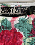 80s 90s Vintage Floral Print Dress Women's Romantic Grunge Large VFG Karen Kane
