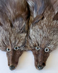 Vintage Double Silver Fox Fur Stole Old Hollywood Glamorous VFG
