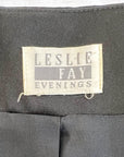 80s Evening Jacket Dramatic Vintage Top Satin Peplum Red Black Small Leslie Fay VFG