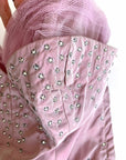 Strapless Net Full Skirt Lilac Prom Dress Shelf Bust Party Cupcake 50s Vintage Small VFG