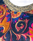 70s Panne Velvet Mini Dress Paisley & Sparkle Carole Little VFG