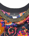 70s Panne Velvet Mini Dress Paisley & Sparkle Carole Little VFG