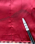 Vintage Mens Lounging Jacket Wool Check Maroon Tan Black Large Robe VFG