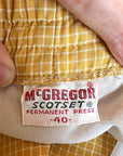 Vintage Cabana Shorts 50s 60s Yellow Windowpane McGregor Medium Deadstock? VFG