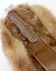 Vintage Mink Collar Palomino Small Fur Stole Clips Women's Girl's Little Princess VFG