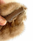 Vintage Mink Collar Palomino Small Fur Stole Clips Women's Girl's Little Princess VFG
