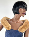 Vintage Mink Collar Palomino Small Fur Stole Clips Women's Girl's Little Princess VFG