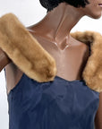 Vintage Mink Collar Palomino Small Fur Stole Clips Women's Girl's Little Princess VFG