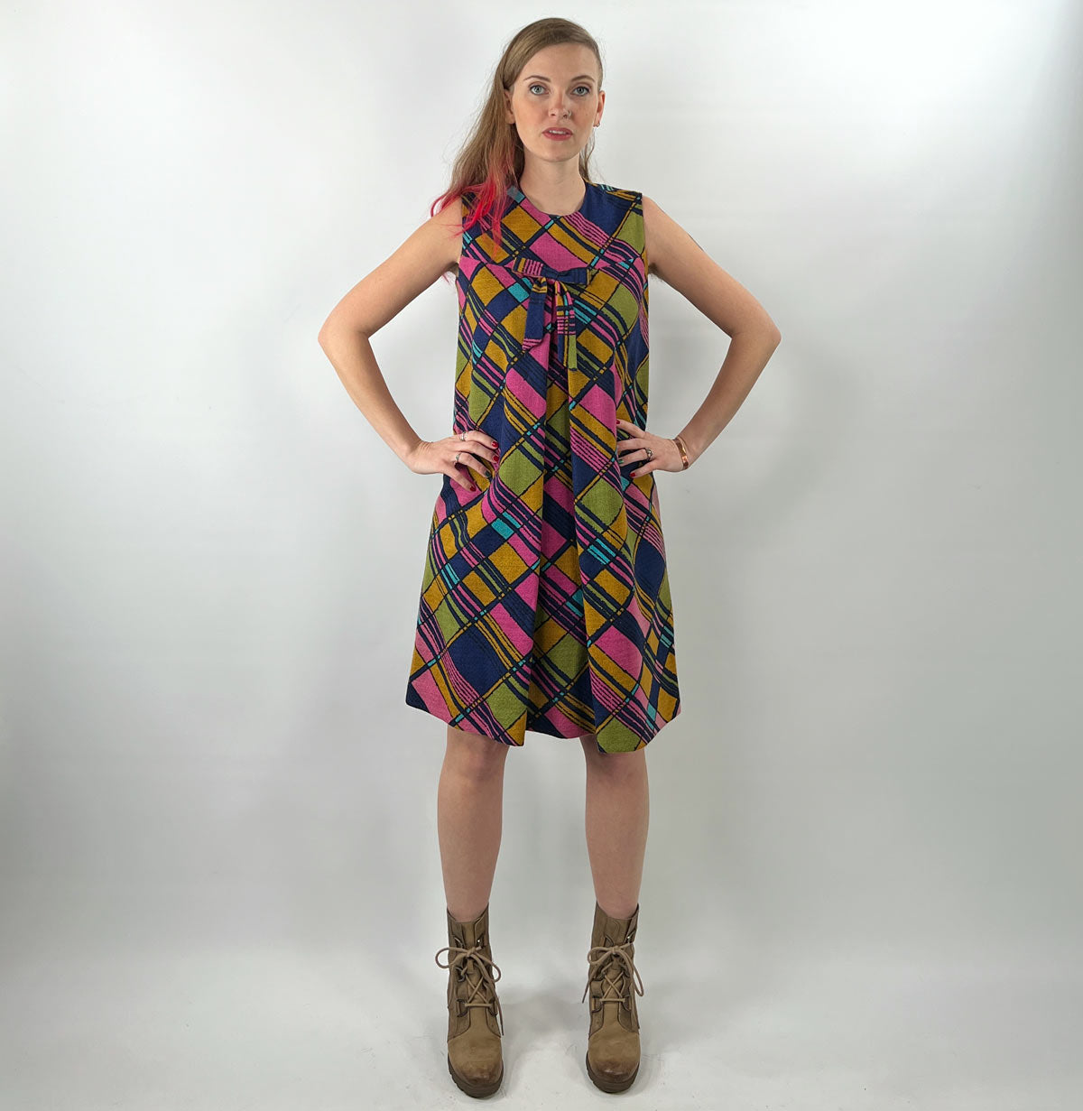 white christmas dresses Swinging Sixties Dress in Retro Hearts main image 0