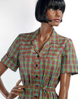 large plaid NOS 60s day dress