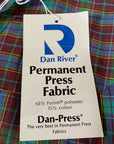 Deadstock 50s 60s Day Dress Plaid Shirtwaist Style Vintage Shift Large Nancy Frock Dan River VFG