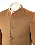 Vintage 60s Men's Mod Brown Nehru Jacket S 38 VFG