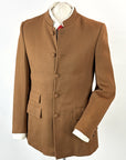 Vintage 60s Men's Mod Brown Nehru Jacket S 38 VFG
